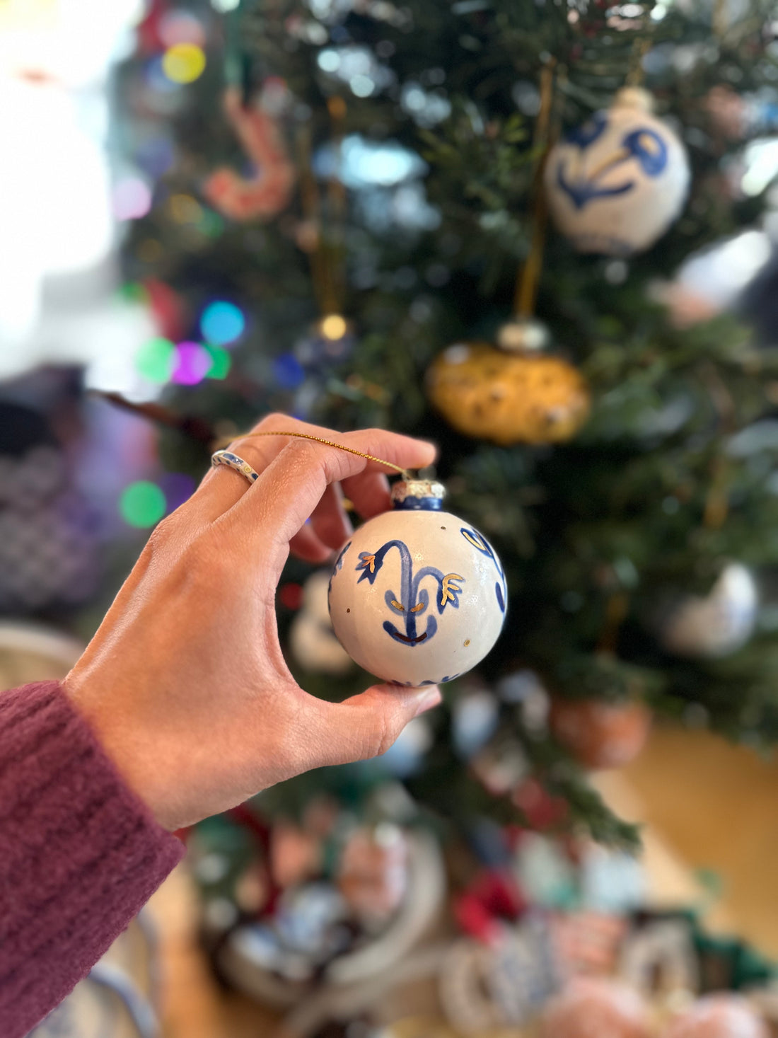 Gold Flecked Ornaments