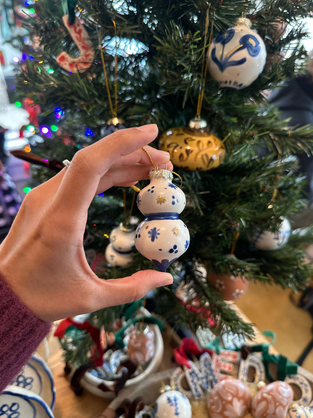 Gold Flecked Ornaments